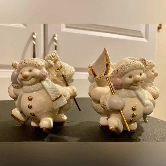 LENOX Snowlight Skating-By-Candlelight Candlestick Pair - Picture 5 of 7